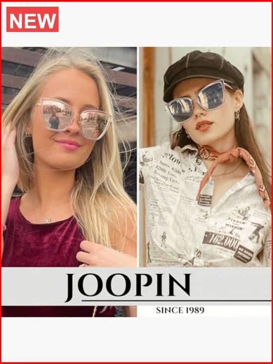 Oversized Cateye Sunglasses UV Protection Mirrored Lens Metal Frame 2 Pack main image 4